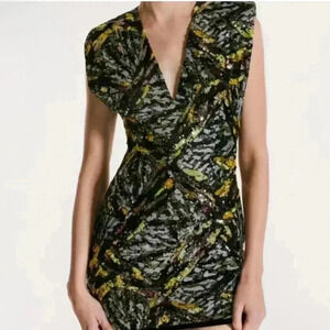 Zara Sequined Midi Dress Size Small